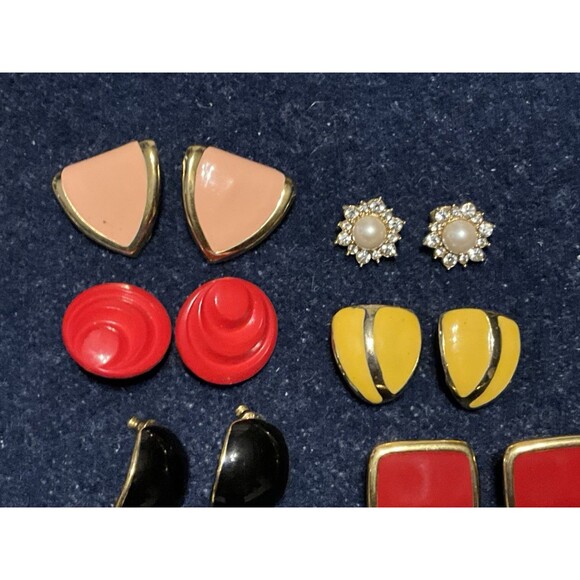 6 Pairs 80’s & 90’s Lot Of Earrings - Picture 2 of 10